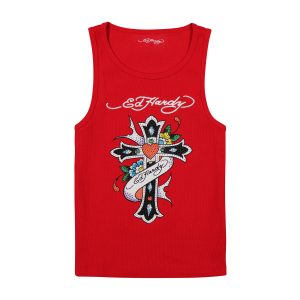 Cross Rhinestone Tank Top