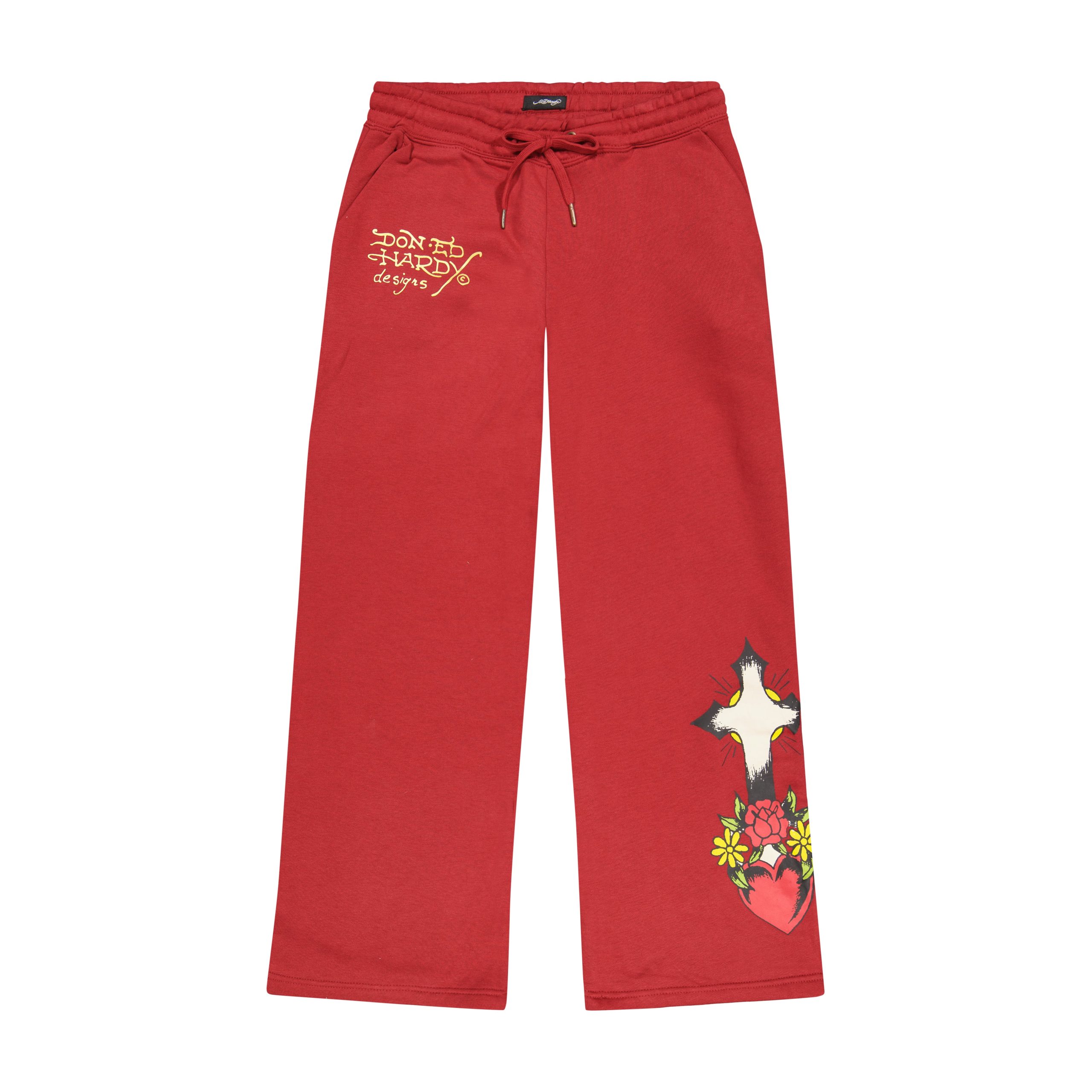 Sacred Heart Sweatpants - Dark Cherry